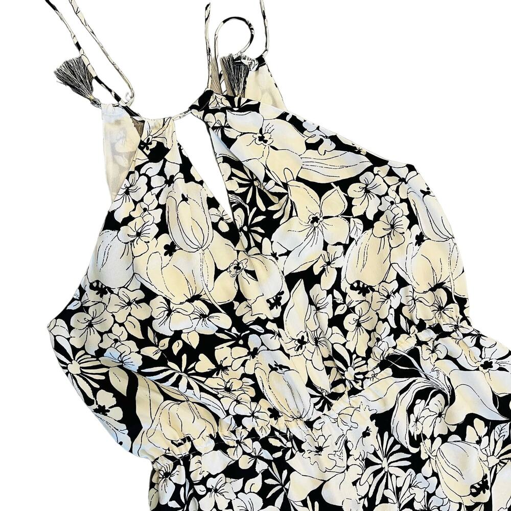 Anthropologie Elevenses Lilium Jumpsuit Medium 100% Silk Floral Wide Leg Floral - Picture 6 of 14